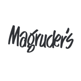 Black 'Magruder's' logo on a white background