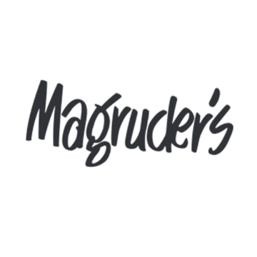 Black 'Magruder's' logo on a white background