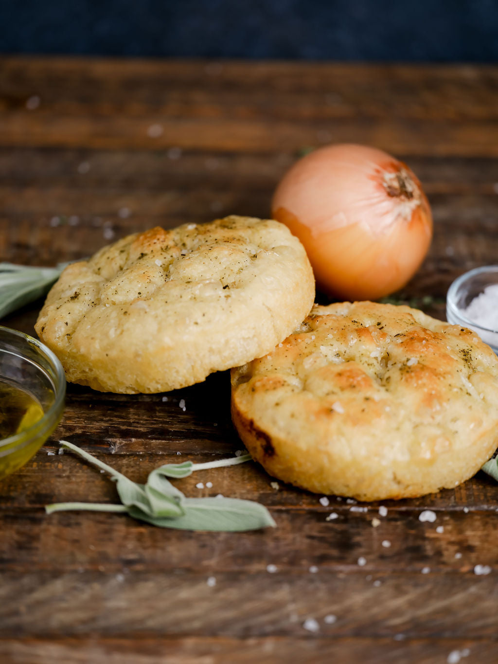VanEllin Two Mini Onion & Sage Focaccia